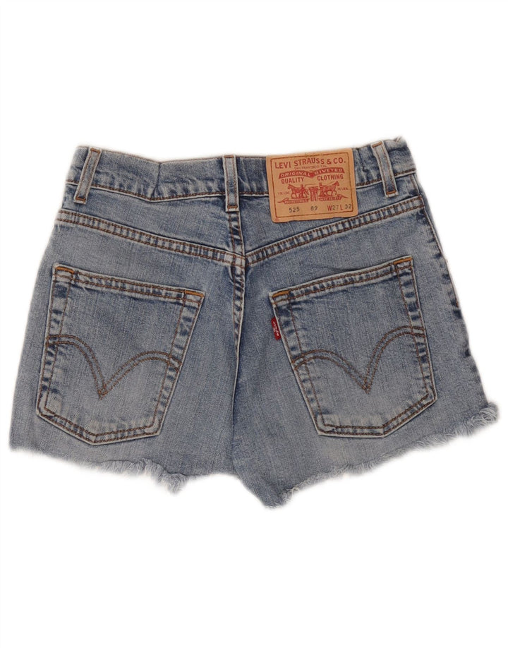 LEVI'S Damen 525 Jeansshorts W27 Small Blaue Baumwolle