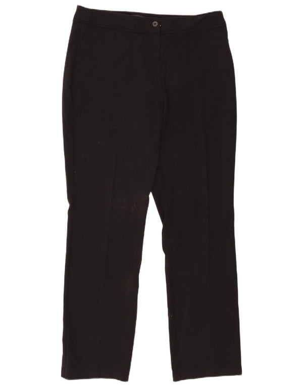 Marks & Spencer Damen Gerade Freizeithose UK 14 Medium W34 L30 Schwarz