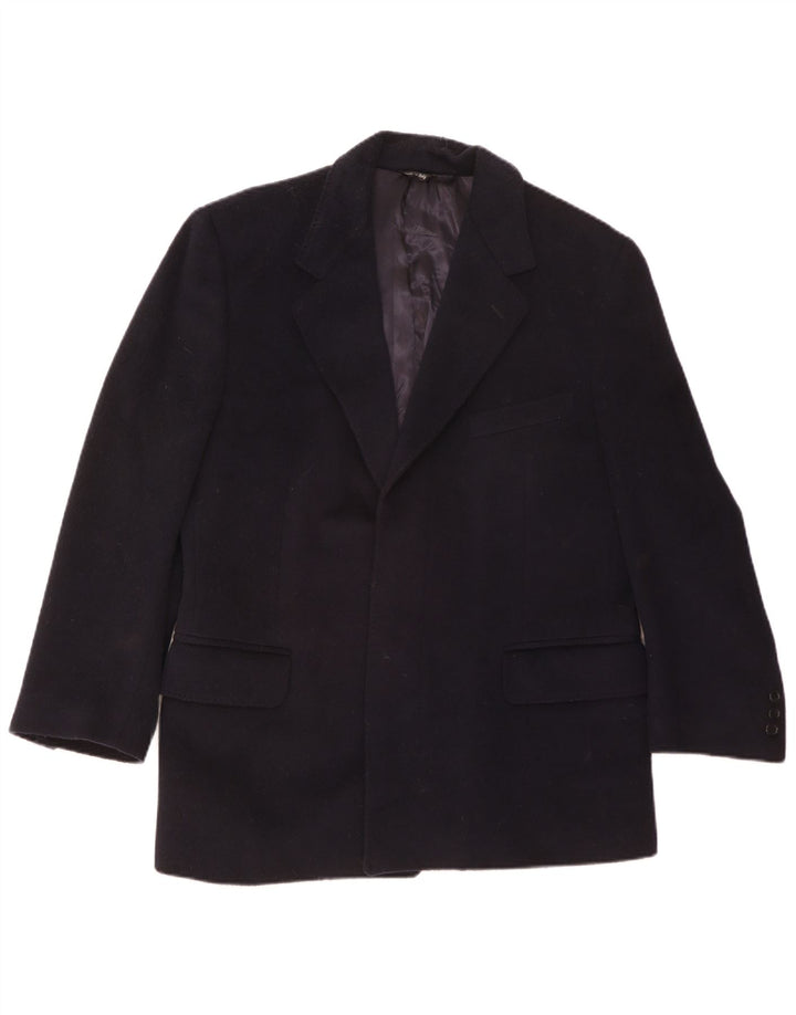 San Remo Herren Blazer Jacke UK 36 Small Marineblaue Wolle