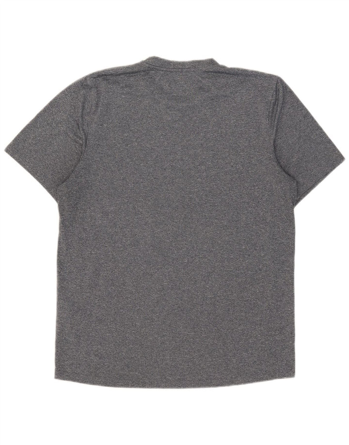 Umbro Herren-T-Shirt-Oberteil aus mittelgrau meliertem Polyester