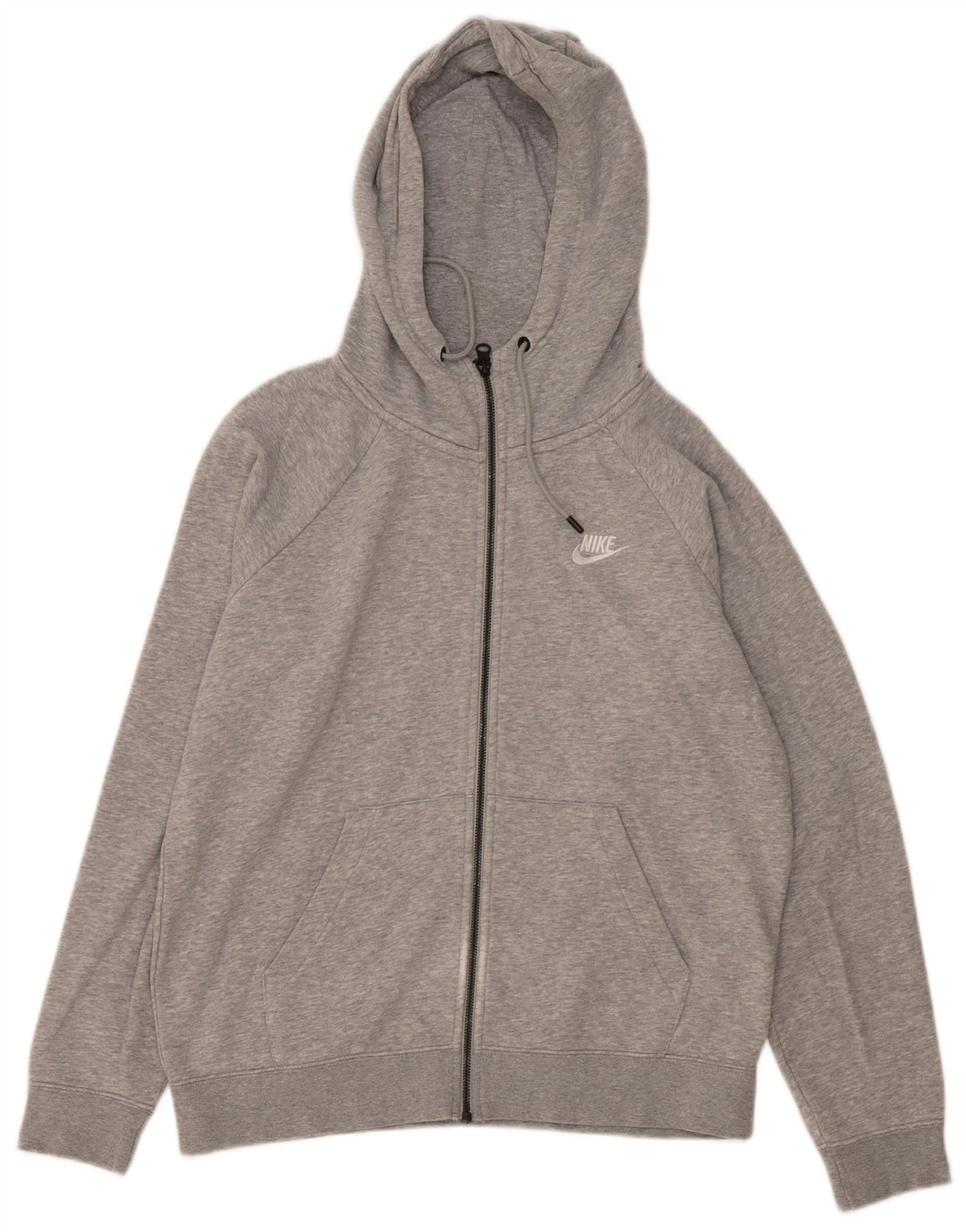 Nike Herren-Kapuzenpullover mit Reißverschluss, mittelgrau meliert