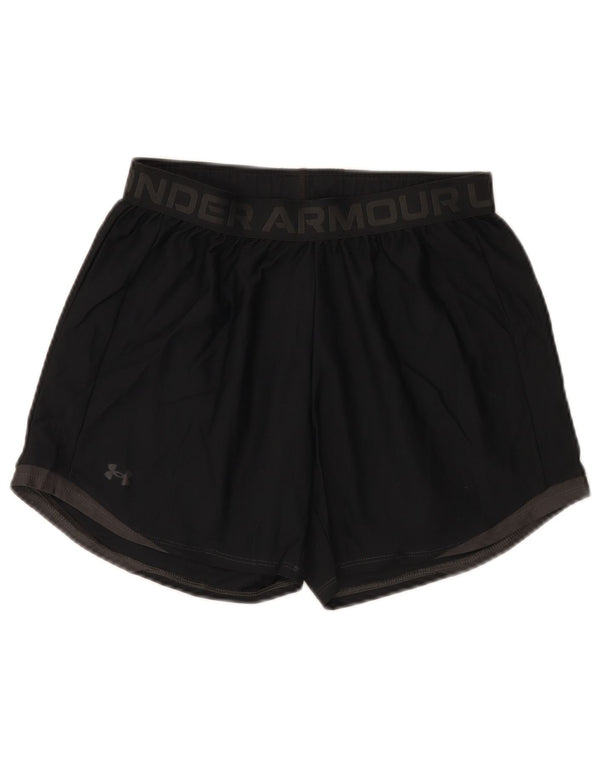 Under Armour Damen Graphic Sport Shorts UK 10 Small Schwarz Polyester