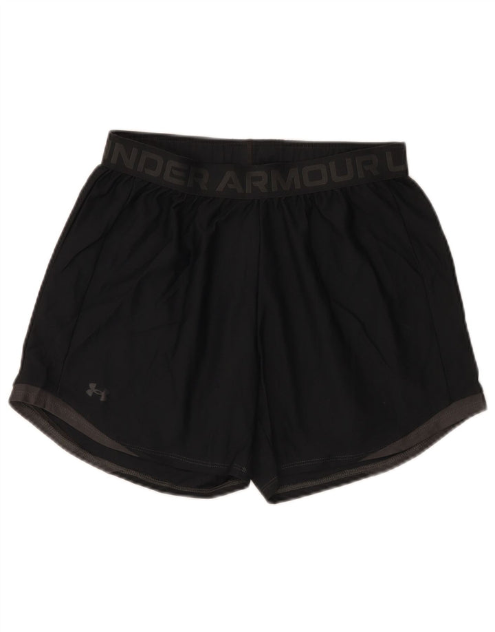 Under Armour Damen Graphic Sport Shorts UK 10 Small Schwarz Polyester