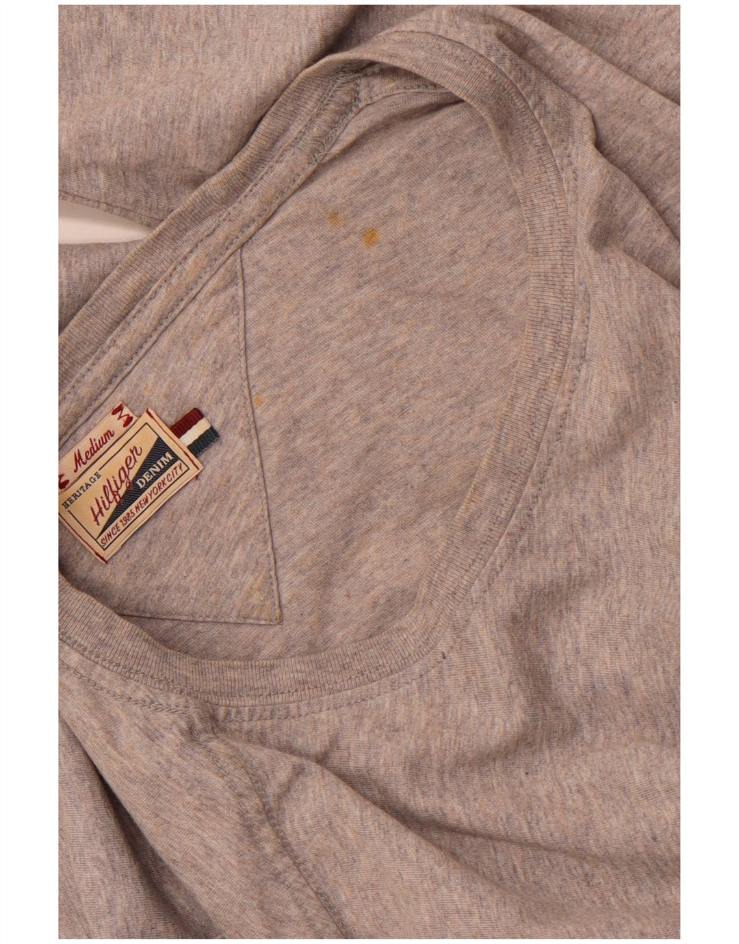 TOMMY HILFIGER Herren Heritage Graphic Top Langarm mittelgraue Baumwolle