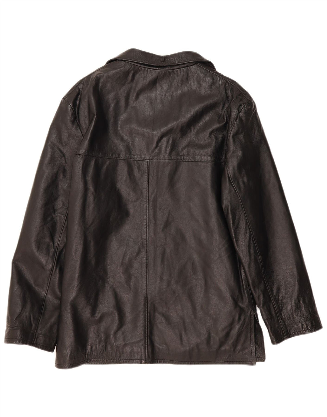 Vintage Damen Lederjacke UK 14 Mittelschwarzes Leder