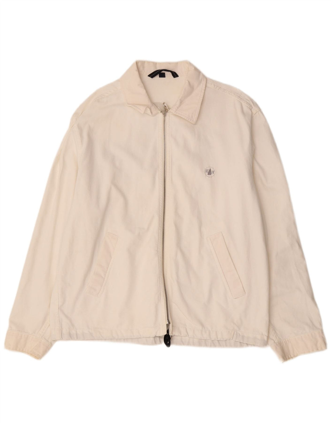 MURPHY & NYE Herren Bomberjacke UK 40 Große weiße Baumwolle