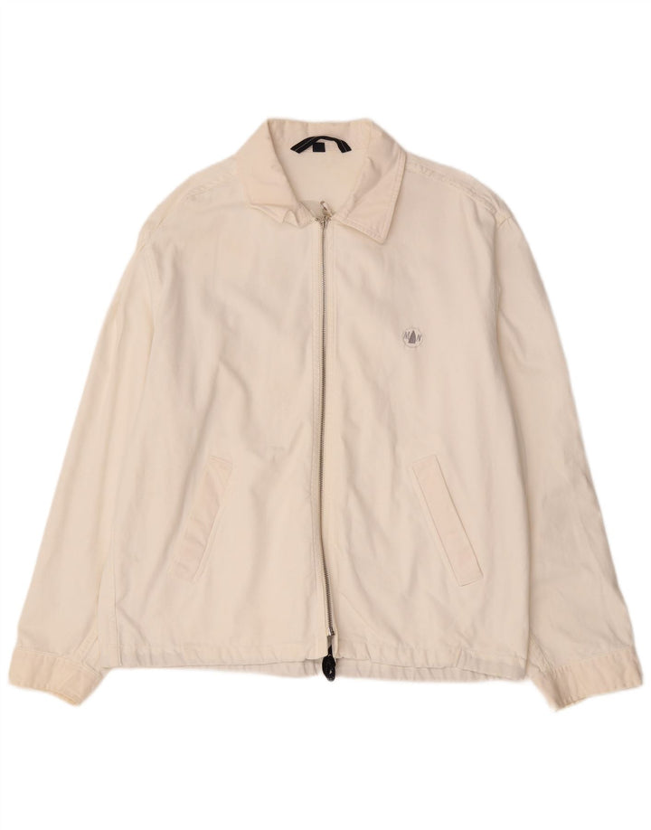 MURPHY & NYE Herren Bomberjacke UK 40 Große weiße Baumwolle