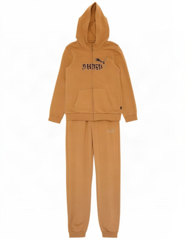 Puma Mädchen Graphic Full Trainingsanzug 13–14 Jahre Beige