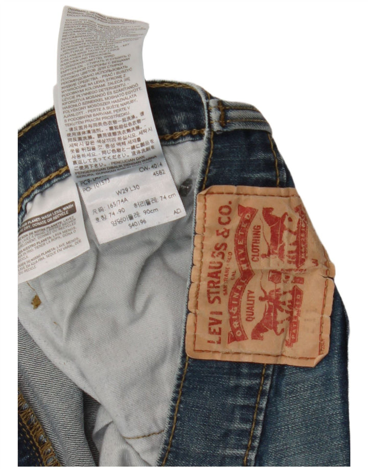 LEVI'S Damen 511 Slim Jeans W29 L30 Blaue Baumwolle