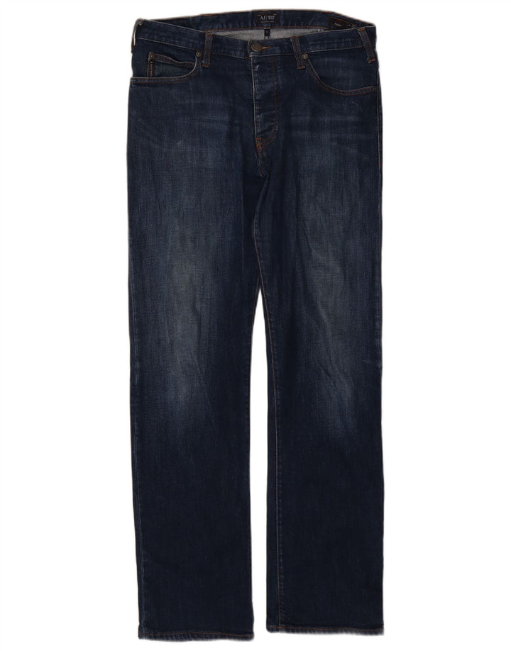 Armani Damen Regular Fit Straight Jeans W32 L31 Blaue Baumwolle
