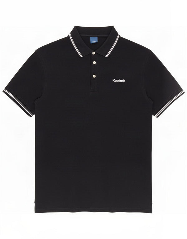 Reebok Herren Poloshirt Medium Black Cotton