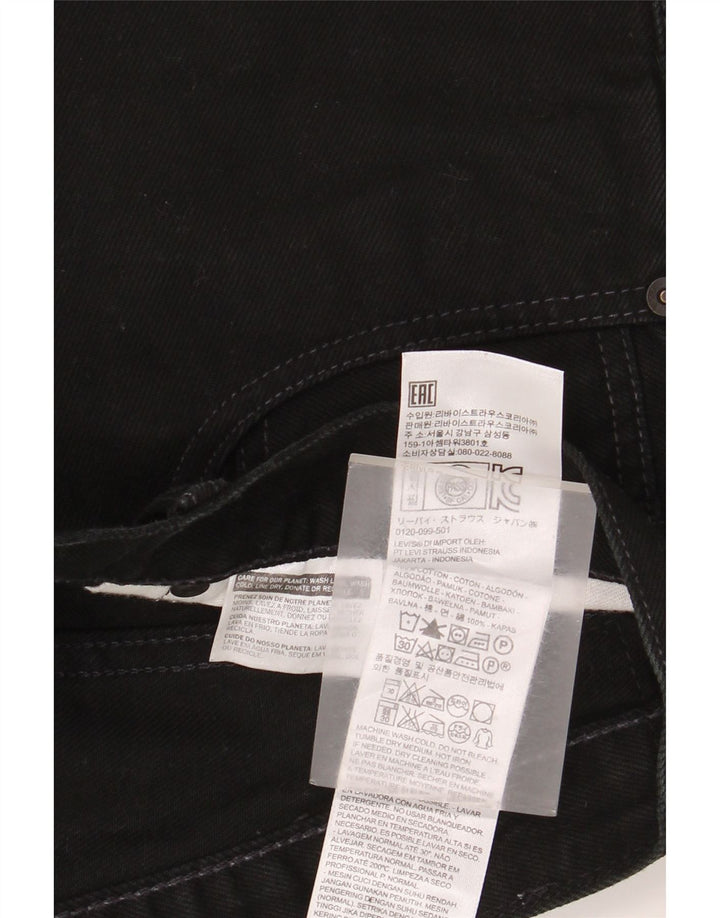 Levi's Herren Bootcut Jeans W34 L30 Schwarze Baumwolle