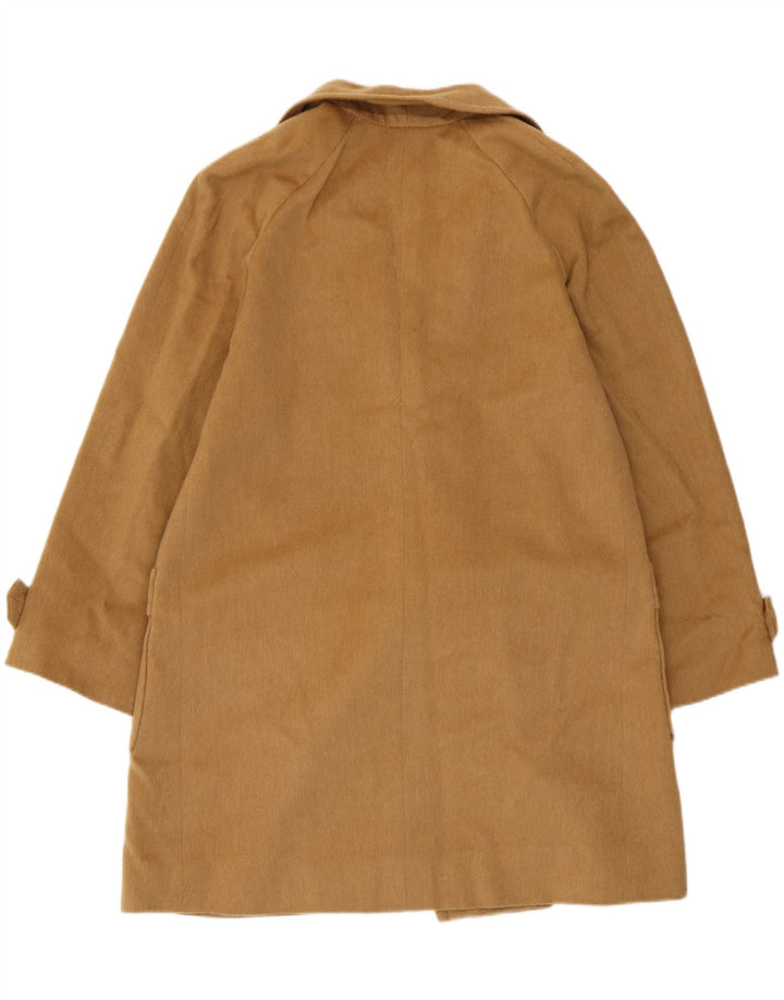 Vintage Damen Zweireihiger Mantel UK 14 Medium Beige