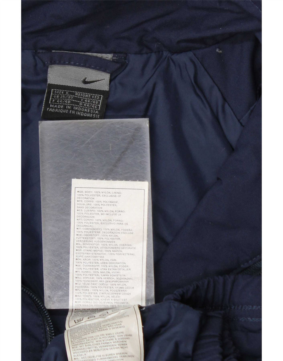 Nike Herren Bomberjacke UK 35/37 Small Marineblau Colourblock Nylon