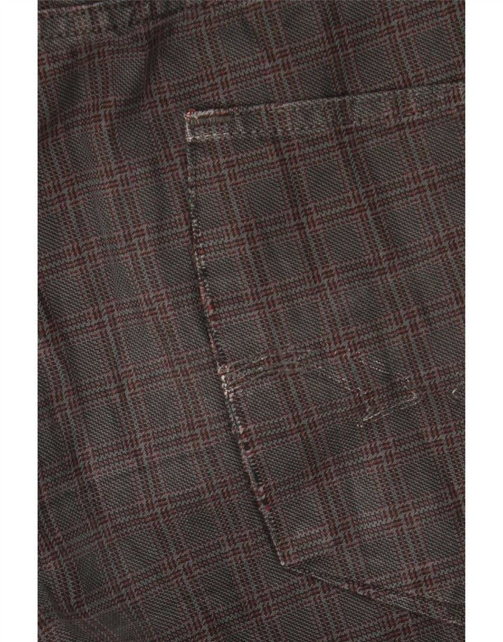 Trussardi Herren-Freizeithose, gerade, W36, L32, grau kariert