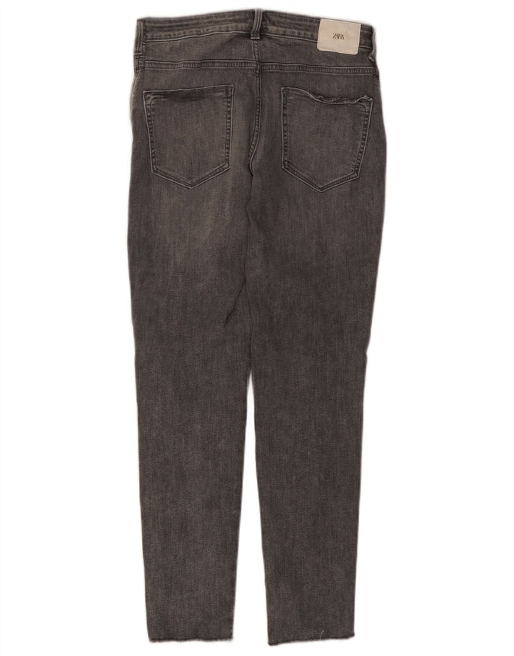 Zara Damen Slim Jeans EU 42 Large W32 L28 Grau