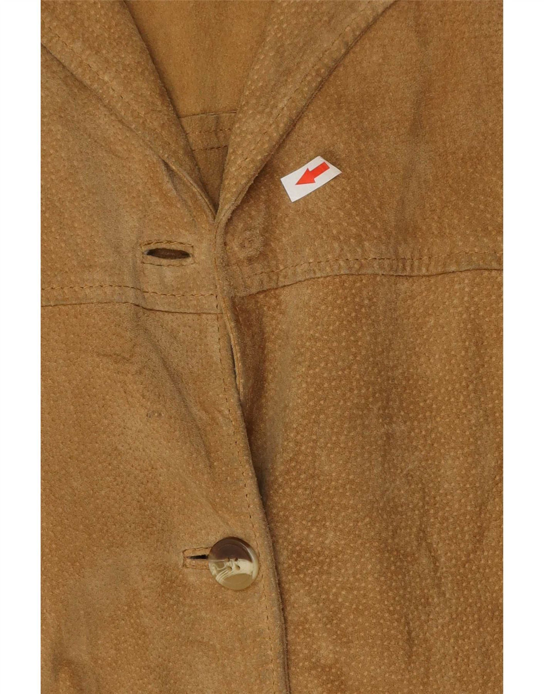 Vintage Damen Wildledermantel IT 44 Mittelbeiges Leder