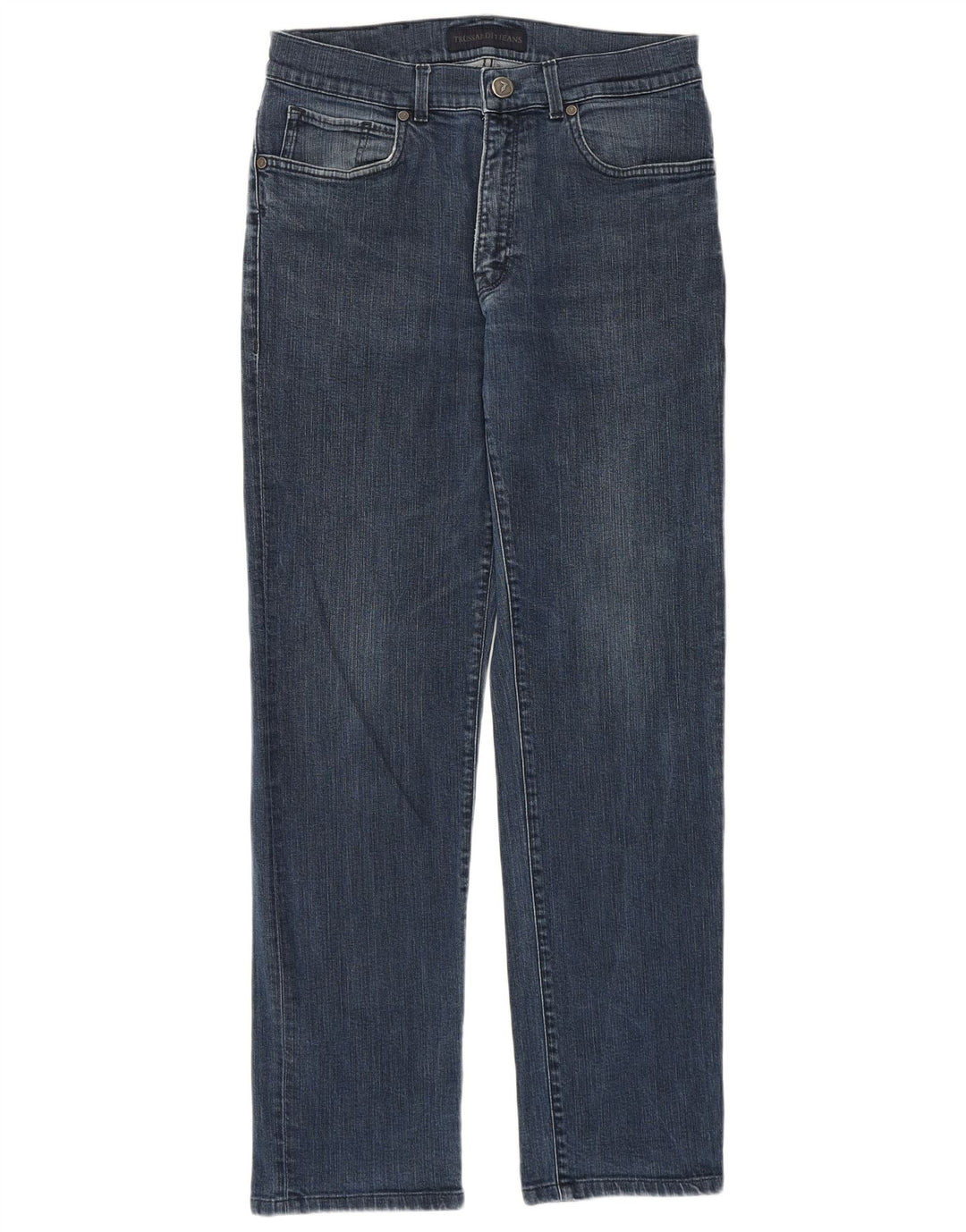 Trussardi Damen Slim Jeans W32 L30 Blaue Baumwolle