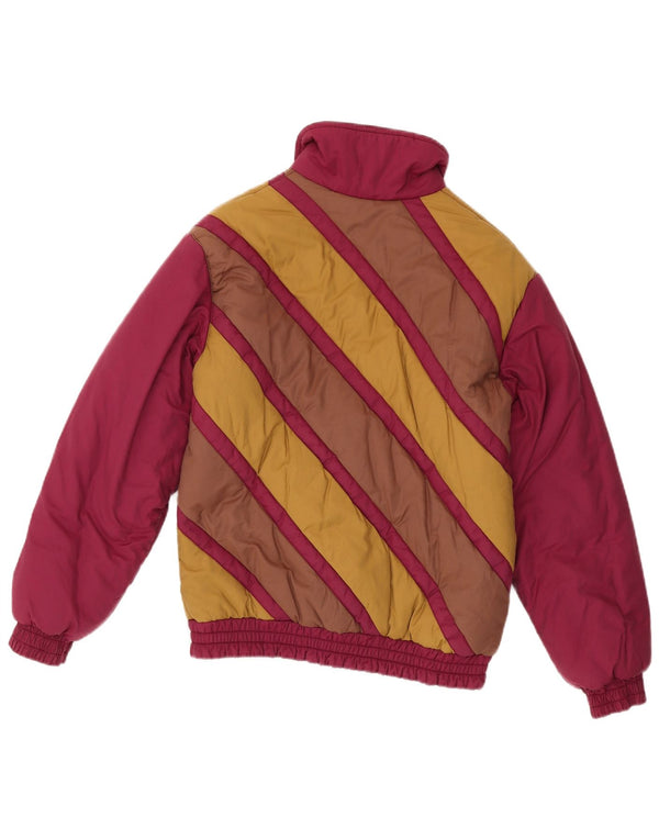 Ellesse Damen Wattierte Jacke EU 40 Medium Burgund Colourblock Cotton