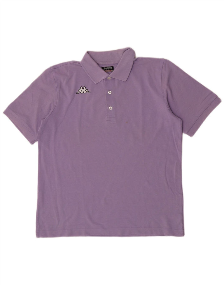 Kappa Herren-Poloshirt aus mittelvioletter Baumwolle