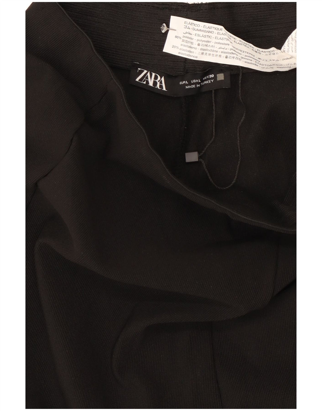 Zara Damen Leggings UK 16 Large Schwarz Polyester