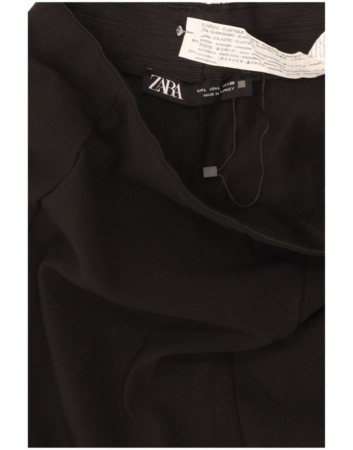 Zara Damen Leggings UK 16 Large Schwarz Polyester