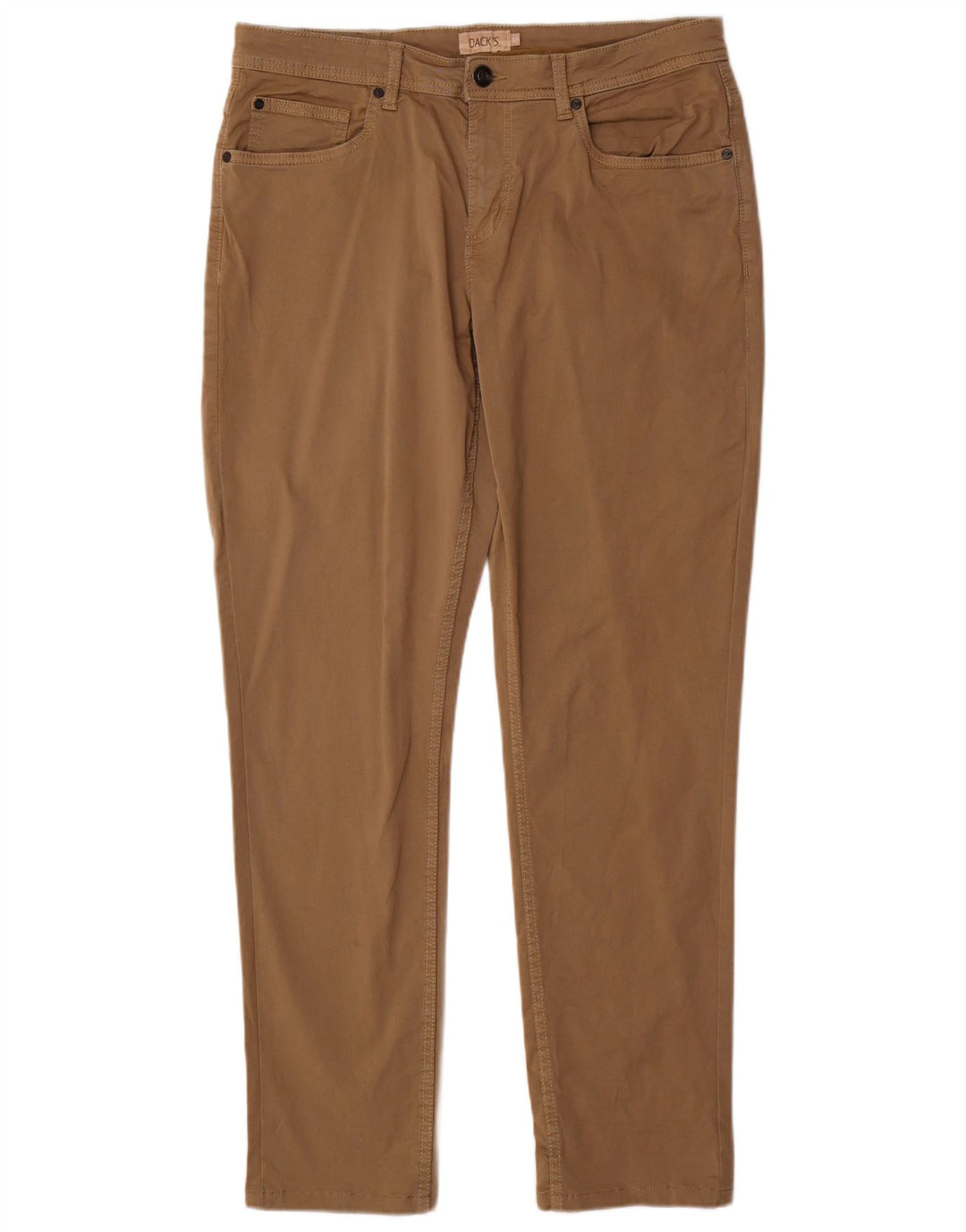 Dack's Slim-Freizeithose für Herren, Größe 48, Größe M, B34, L31, Braun, Baumwolle