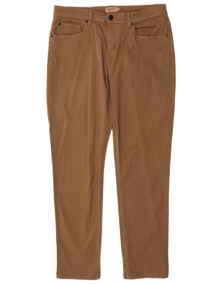 Dack's Slim-Freizeithose für Herren, Größe 48, Größe M, B34, L31, Braun, Baumwolle