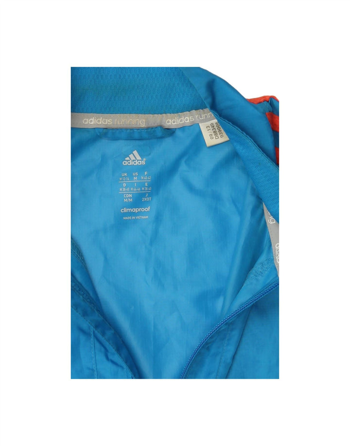 ADIDAS Womens Clima Proof Tracksuit Top Jacket UK 12/14 Medium Blue Vintage Adidas and Second-Hand Adidas from Messina Hembry 