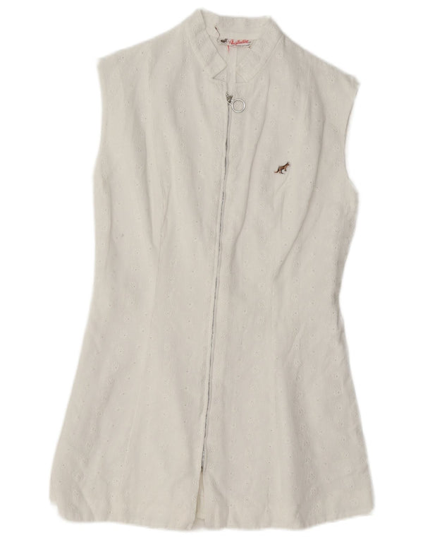 AUSTRALIAN L'ALPINA Damen-Tennisshirt-Bluse IT 46 Large White Sports
