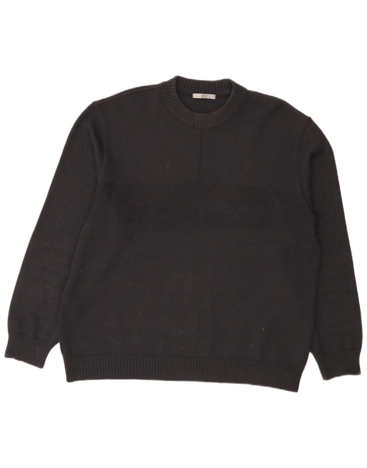 Marks & Spencer Herren-Pullover mit Rundhalsausschnitt, groß, Marineblau, Acryl