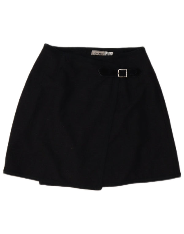 Seventy Damen Wickelrock IT 42 Medium W26 Marineblaue Wolle