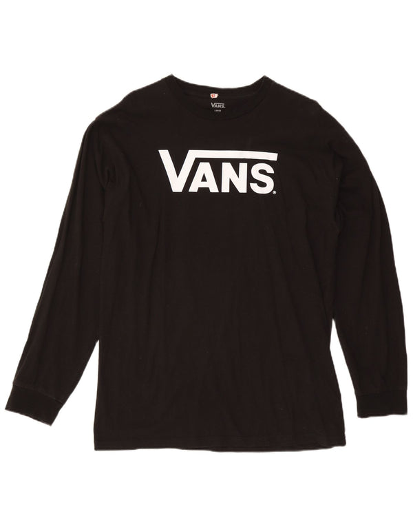 Vans Herren Graphic Top Langarm Large Schwarz Baumwolle