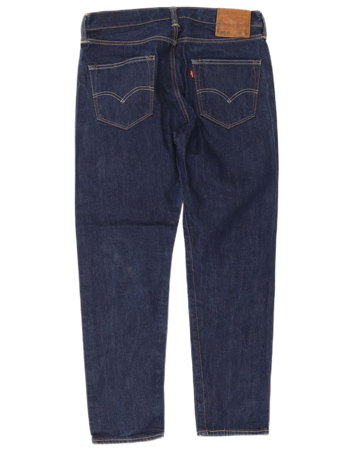 Levi's Herren 501 CT Straight Jeans W34 L32 Blaue Baumwolle