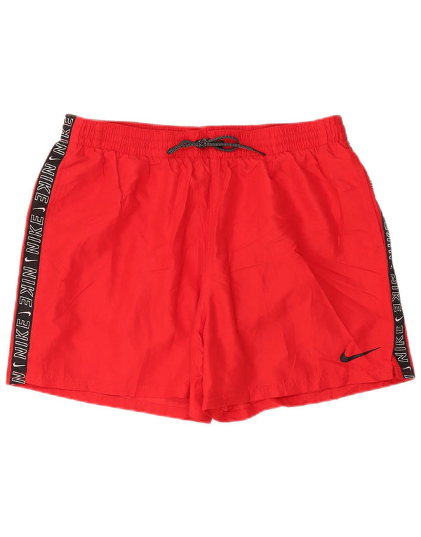 NIKE Herren-Badeshorts mit Grafik, XL, rotes Polyester