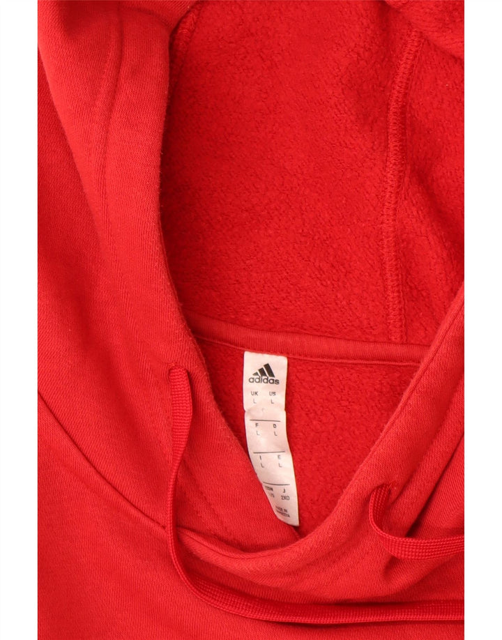ADIDAS Herren Kapuzenpullover, groß, rote Baumwolle