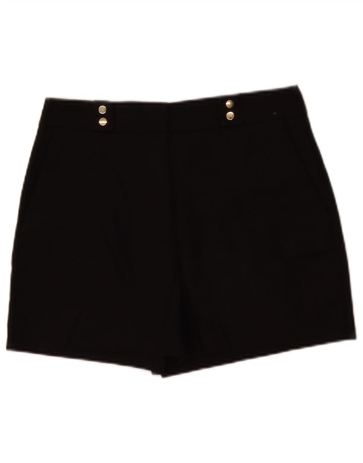 Zara Damen-Freizeitshorts, Größe S, W26, schwarze Baumwolle