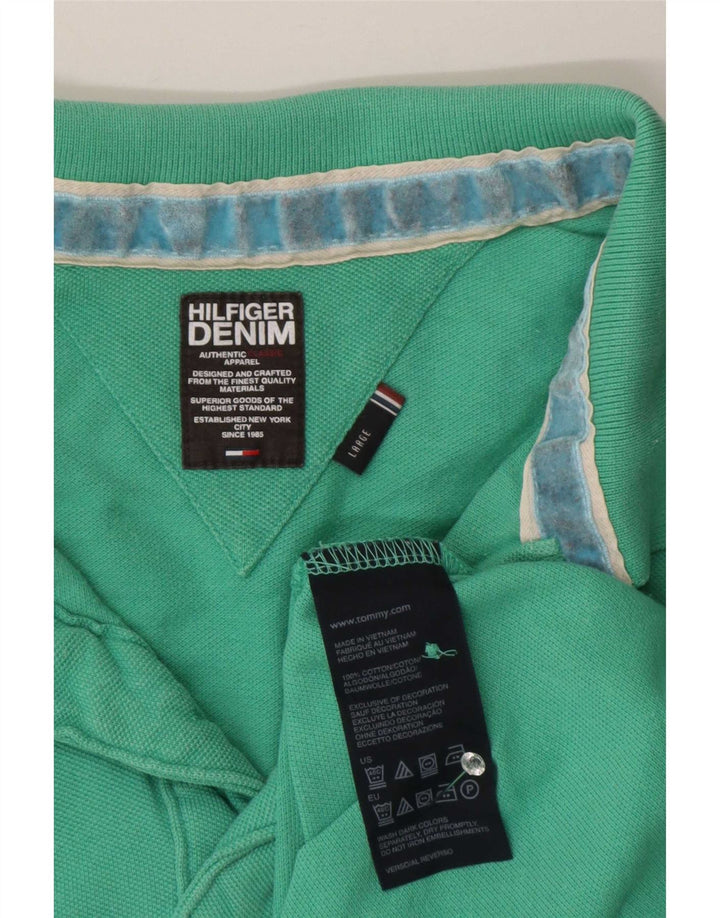 Tommy Hilfiger Herren-Poloshirt, große grüne Baumwolle