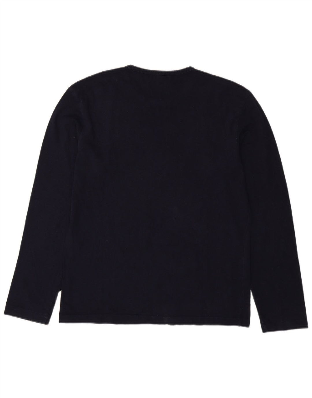 Calvin Klein Herren Grafik-Oberteil, langärmelig, mittelmarineblaue Baumwolle