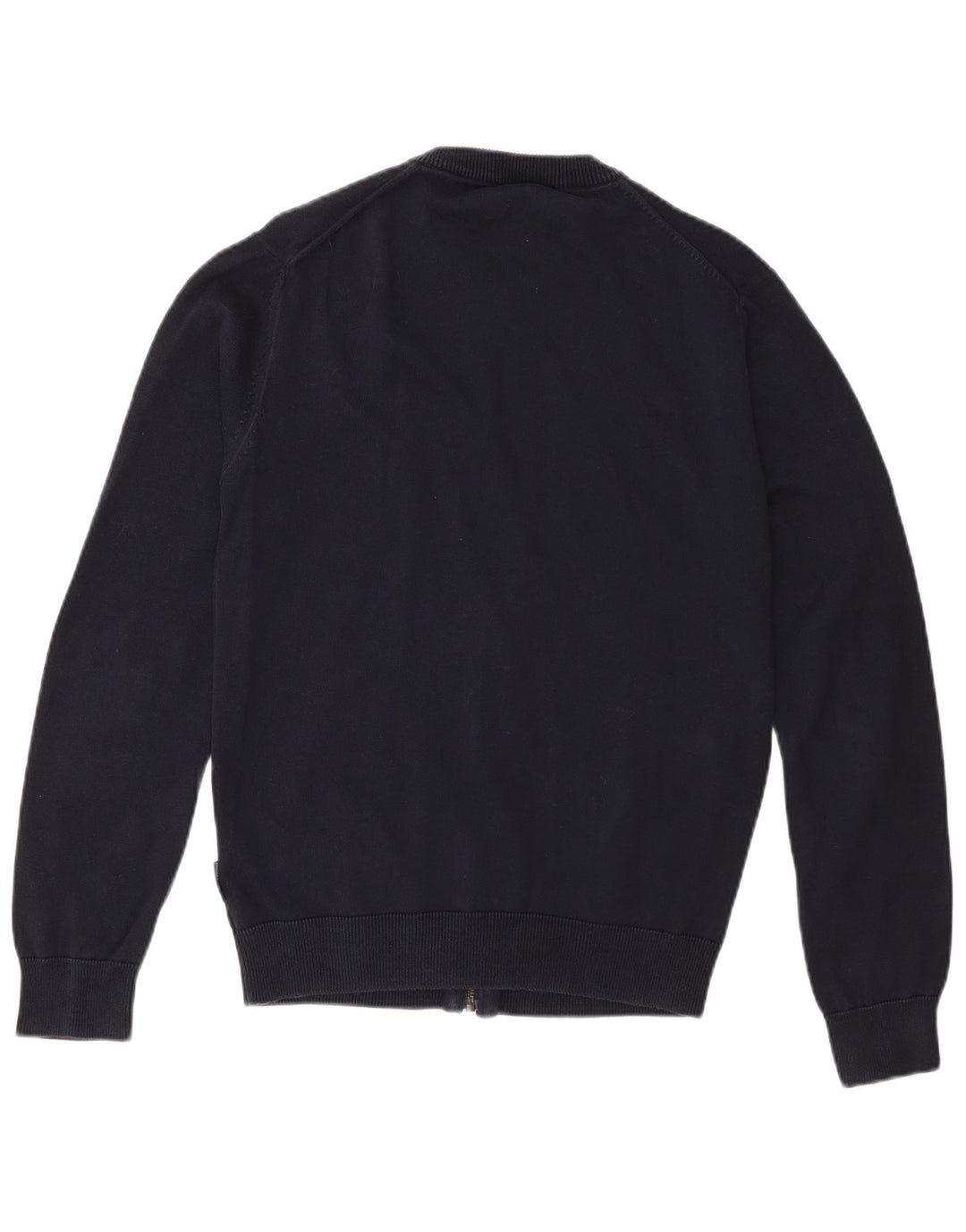 French Connection Herren-Strickjacke, Größe S, marineblaue Baumwolle