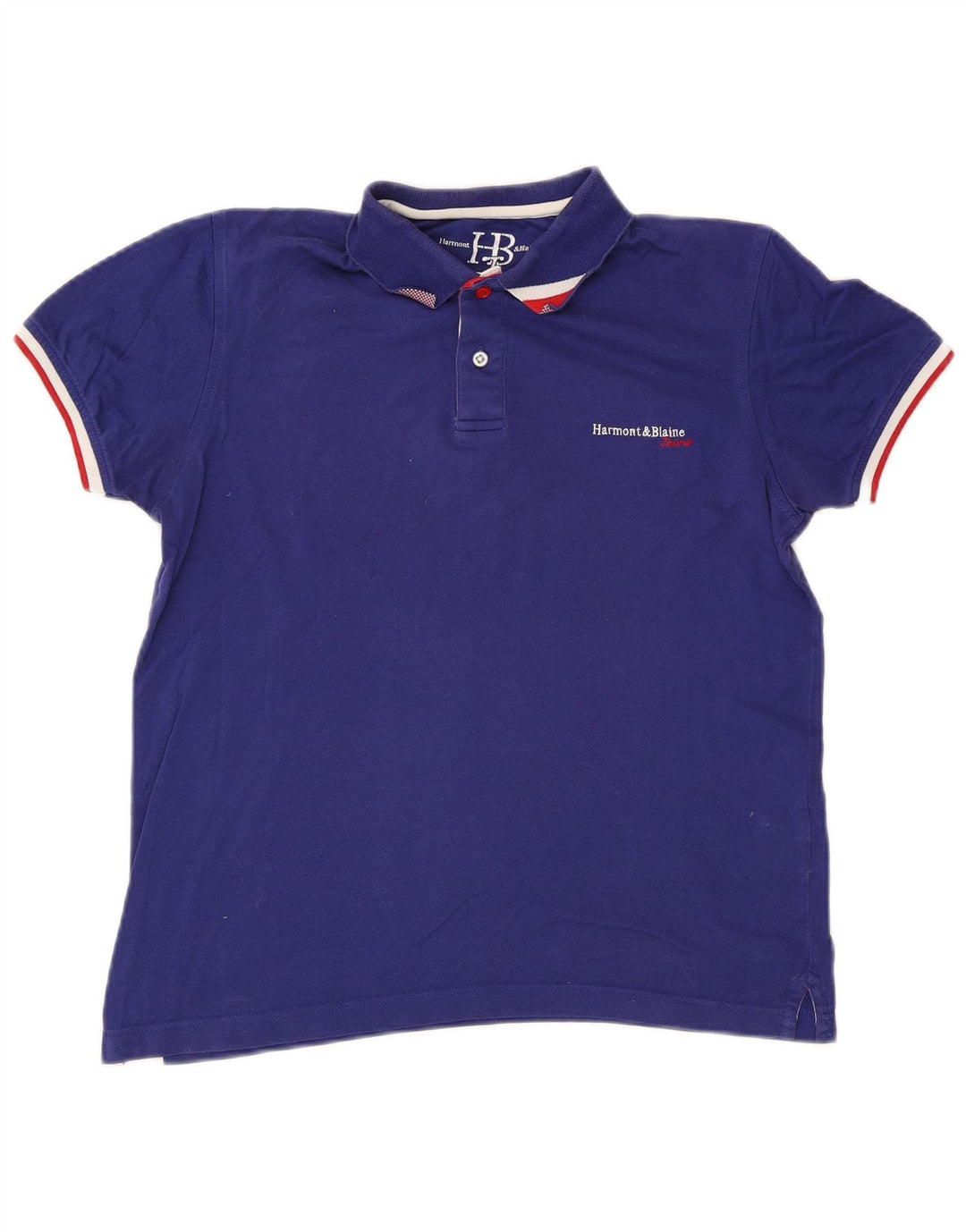 Harmont & Blaine Herren-Poloshirt, kleine blaue Baumwolle