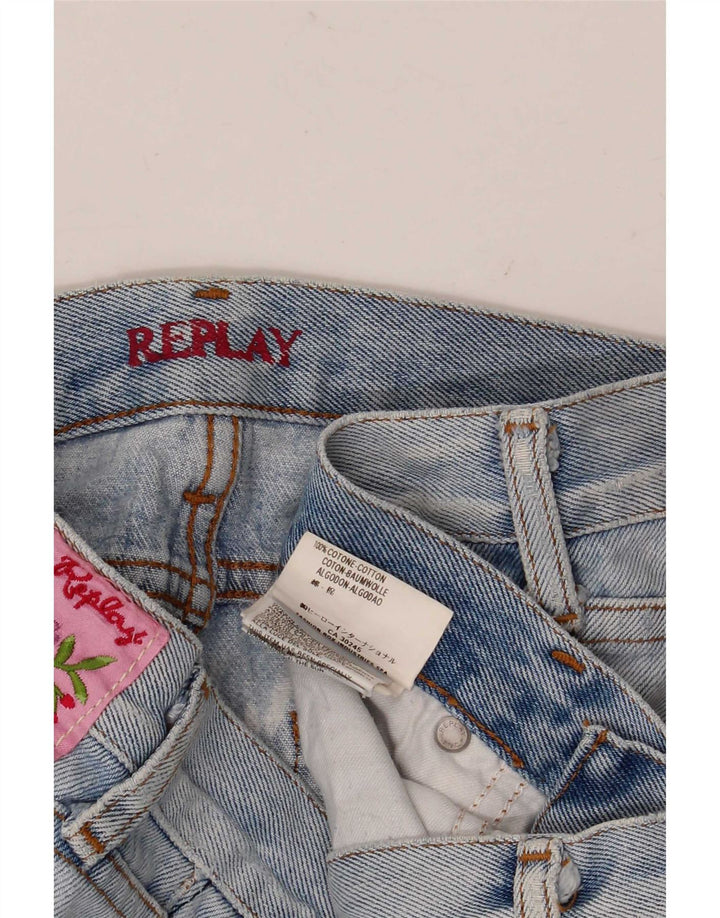 Replay Damen Schlagjeans W25 L30 Blaue Baumwolle