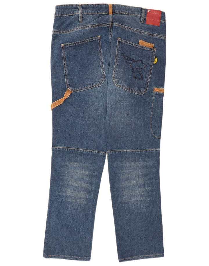 Diadora Herren Cargo Straight Jeans W34 L30 Blau