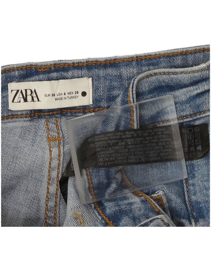 Zara Damen Bootcut Jeans EU 38 Small W28 L26 Blaue Baumwolle