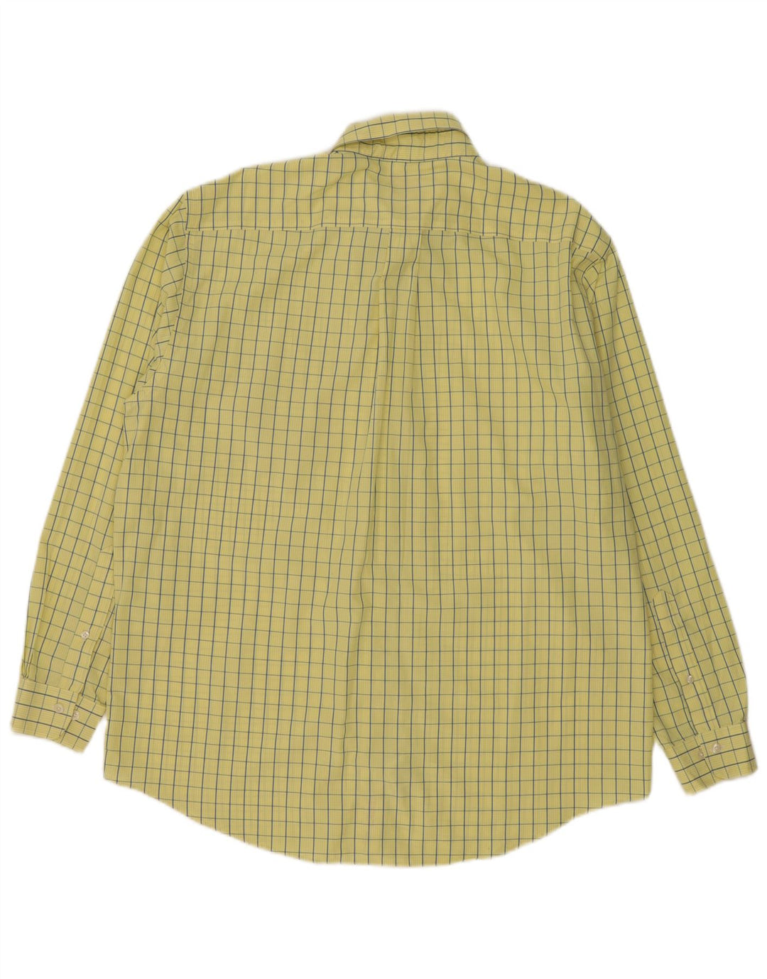 Brooks Brothers Herrenhemd, groß, gelb kariert, Baumwolle