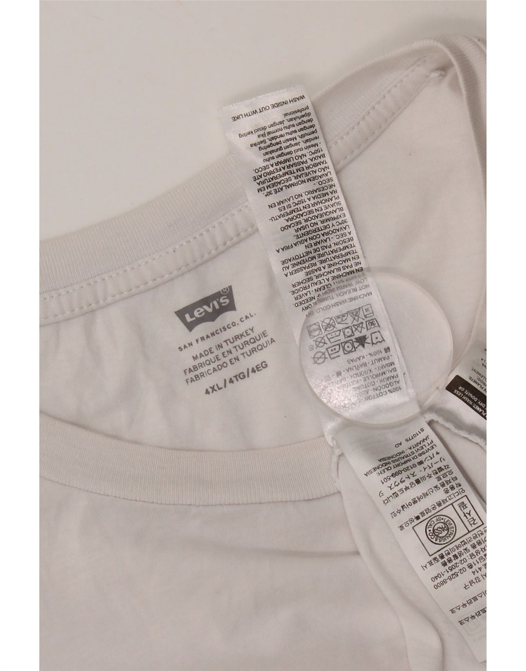 Levi's Herren-T-Shirt mit Grafik, 4XL, weiße Baumwolle