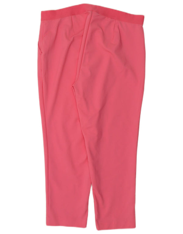 Marks & Spencer Damen Slim Cropped-Hose UK 18 XL W38 L25 Rosa Baumwolle
