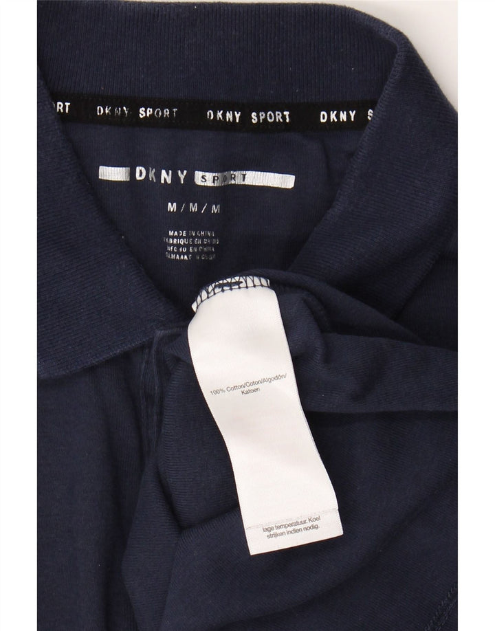 DKNY Mens Polo Shirt Medium Navy Blue Cotton Vintage Dkny and Second-Hand Dkny from Messina Hembry 