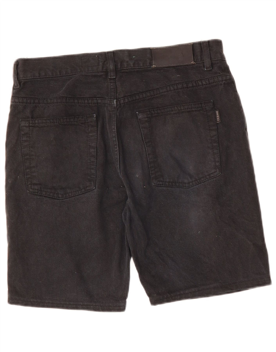 CALVIN KLEIN Herren Jeansshorts W31 Mittelschwarze Baumwolle