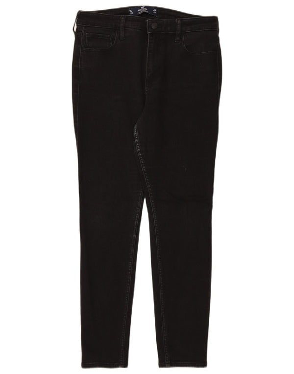 Hollister Damen High Waist Super Skinny Jeans W29 L26 Schwarz Baumwolle